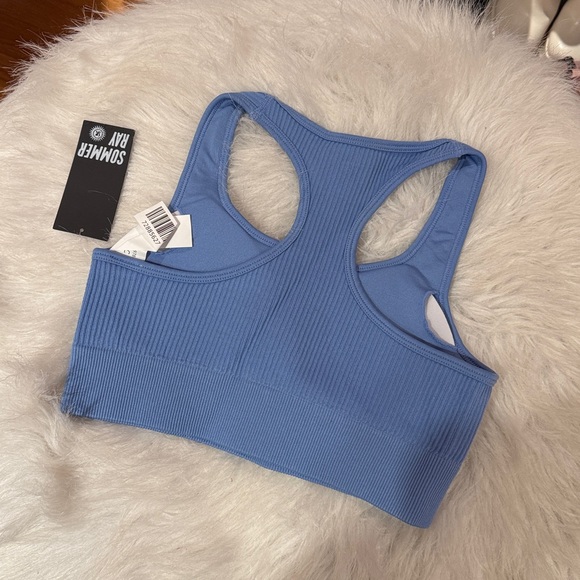 READ Sommer Ray Blue Ribbed Small 4 Piece Lounge Set New with tags - Picture 9 of 10